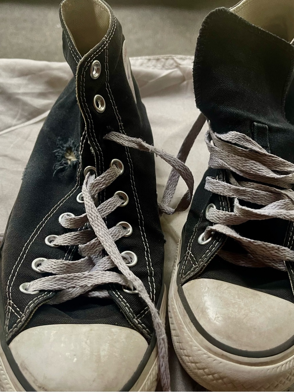 Converse Hi Tops size 11 Distressed